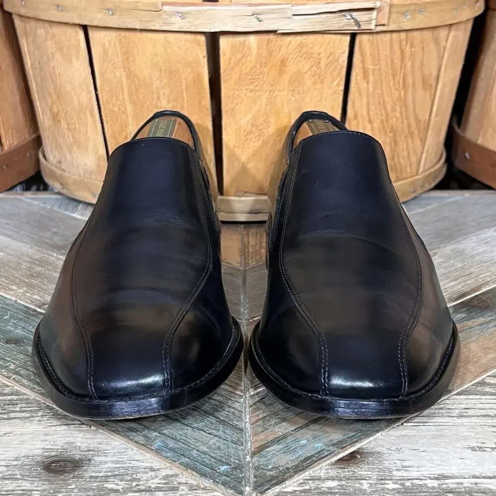 Clarks Bostonian Nantasket Step Black Leather Slip-On Loafers Mens Size 9.5